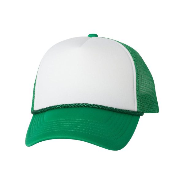 Valucap White Kelly Foam Trucker Cap Supply