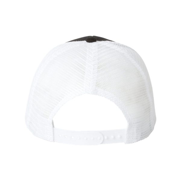 Valucap Black White Twill Trucker Cap Supply - Image 2